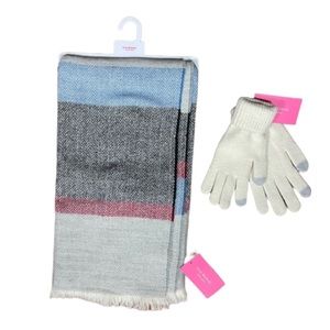 NWT Isaac Mizrahi Scarf and Glove Set